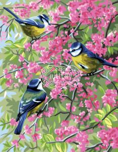 Картина для вышивания Anchor - Les Mesanges Bleues et les Fleurs